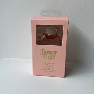 Fancy That Diamond Ring Rose Gold LED Diamond Handbag Hook